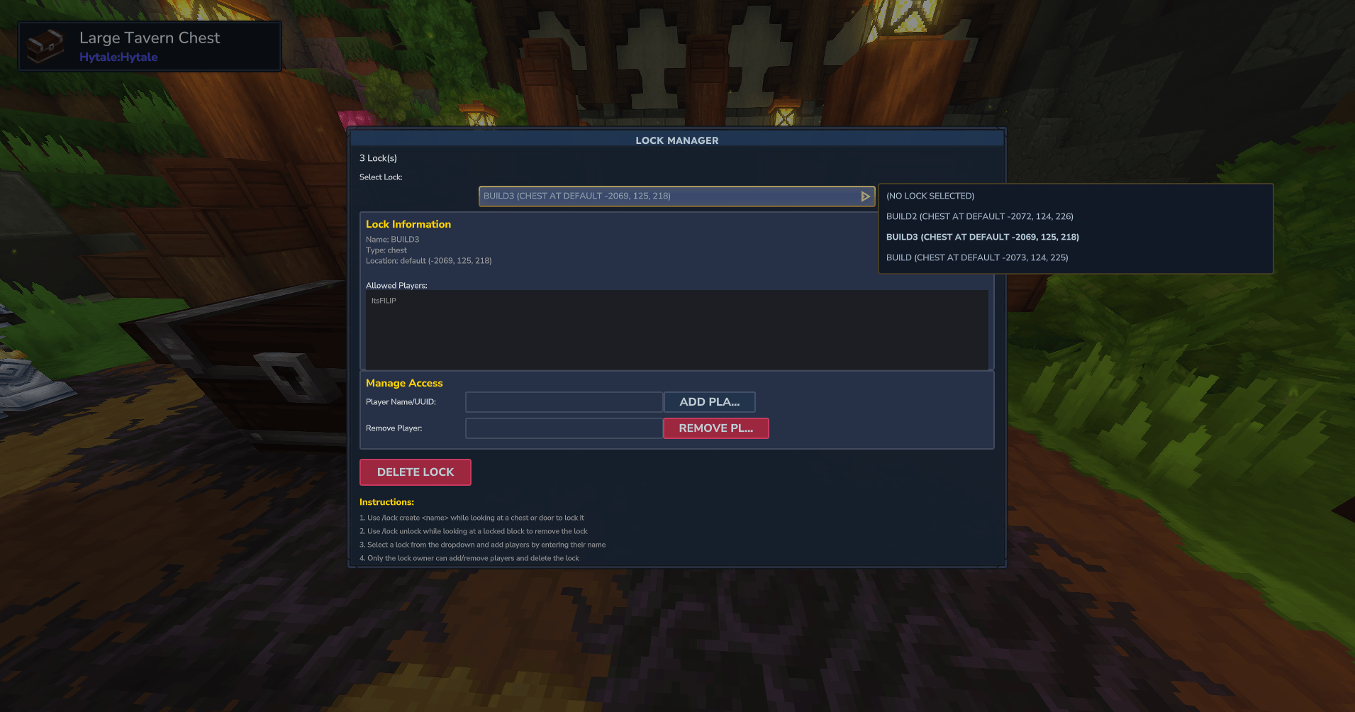 PersonalLock configuration UI