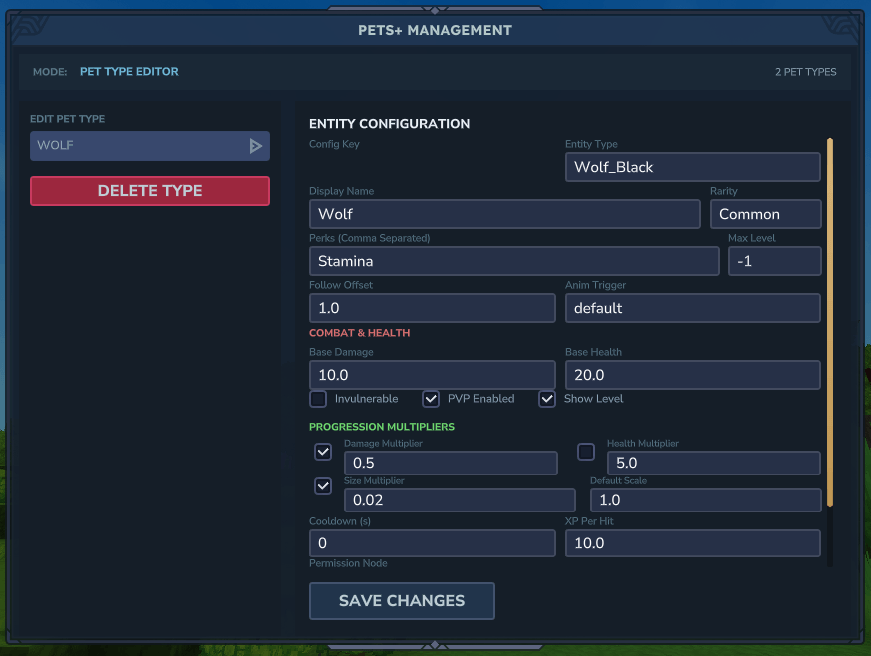 PetsPlus create pet type UI